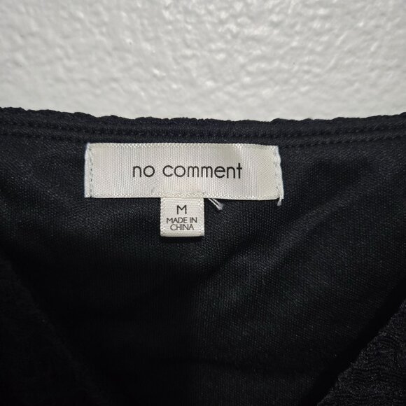 No Comment Textured Mini Dress with Bow Tie in Black - Size Medium - Picture 5 of 8